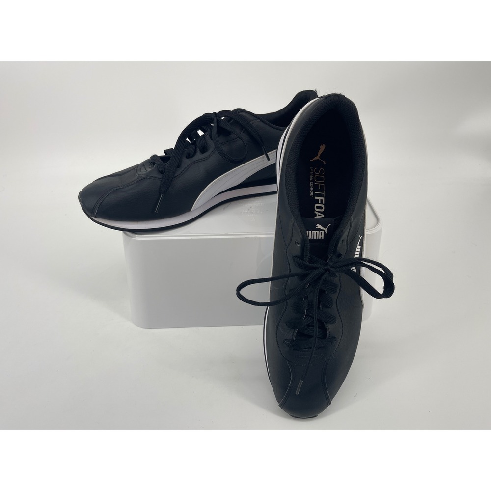Puma Turin II Sneakers Mens Size 14 Black White Synthetic Leather Casual Shoes